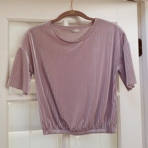 Zara ribbed velvet top